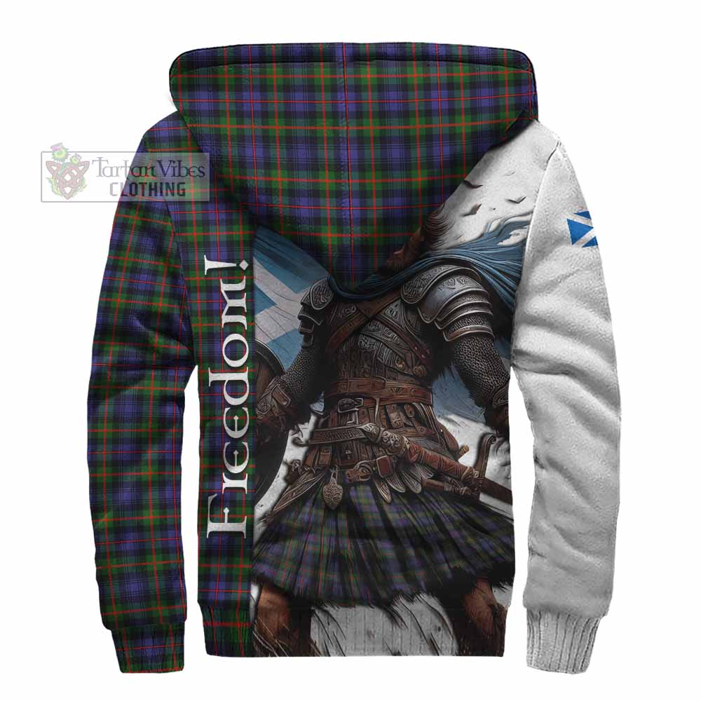 Tartan Vibes Clothing Fleming Crest Tartan Sherpa Hoodie Inspired by the Freedom of Scottish Warrior