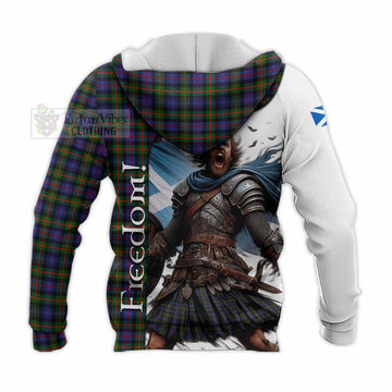 Fleming Crest Tartan Knitted Hoodie Inspired by the Freedom of Scottish Warrior