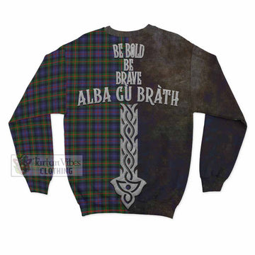Fleming Tartan Family Crest Sweatshirt Alba Gu Brath Be Brave Lion Ancient Style - Tartan Vibes Clothing