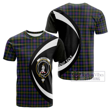 Fleming Tartan Cotton T-shirt with Family Crest Circle Style