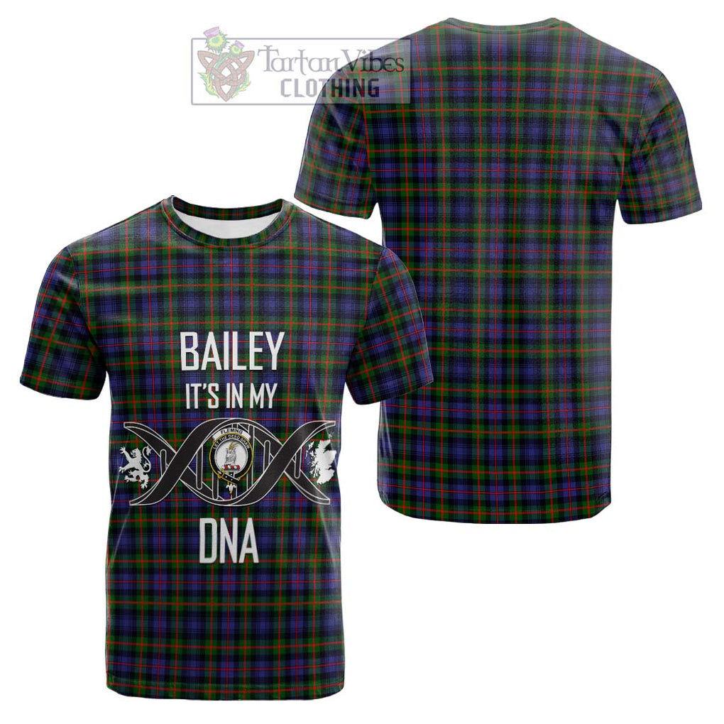 Tartan Vibes Clothing Fleming Tartan Cotton T-shirt with Family Crest DNA In Me Style