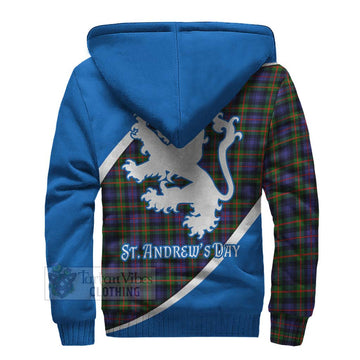 Fleming Family Crest Tartan Sherpa Hoodie Celebrate Saint Andrew's Day in Style