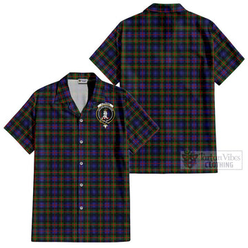 Fleming Tartan Cotton Hawaiian Shirt with Family Crest