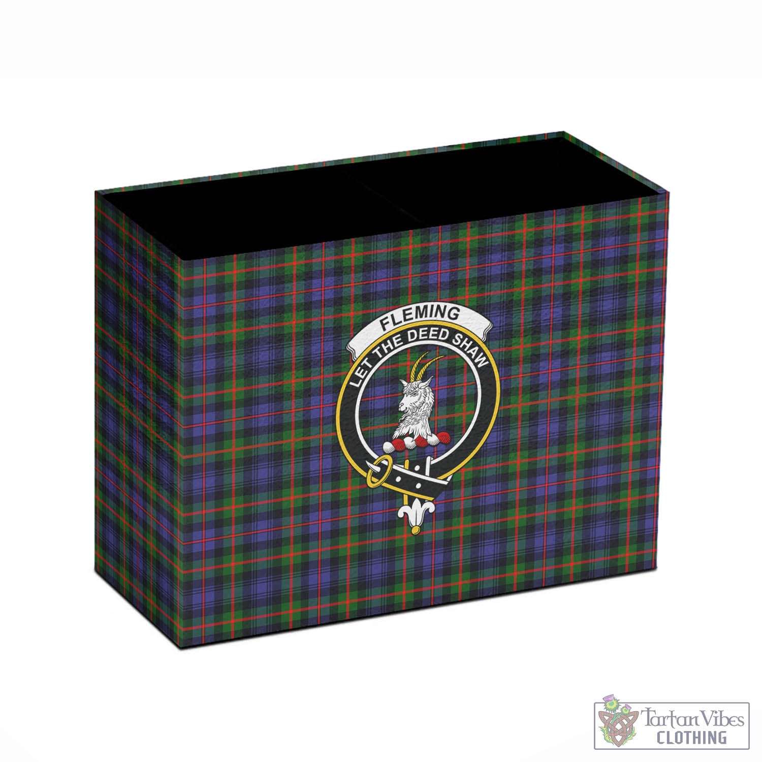 Tartan Vibes Clothing Fleming Tartan Pen Holder with Family Crest