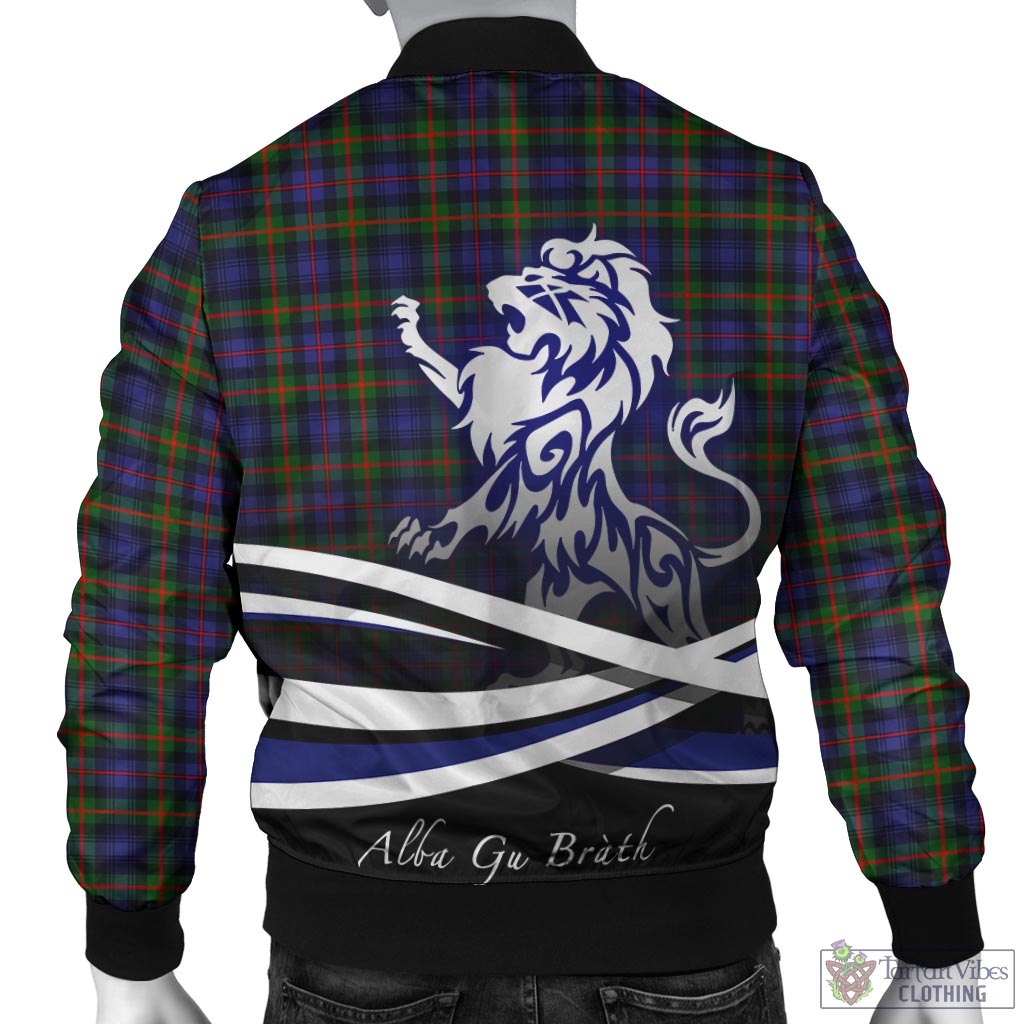 Tartan Vibes Clothing Fleming Tartan Bomber Jacket with Alba Gu Brath Regal Lion Emblem