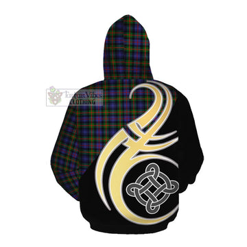 Fleming Tartan Cotton Hoodie with Family Crest and Celtic Symbol Style