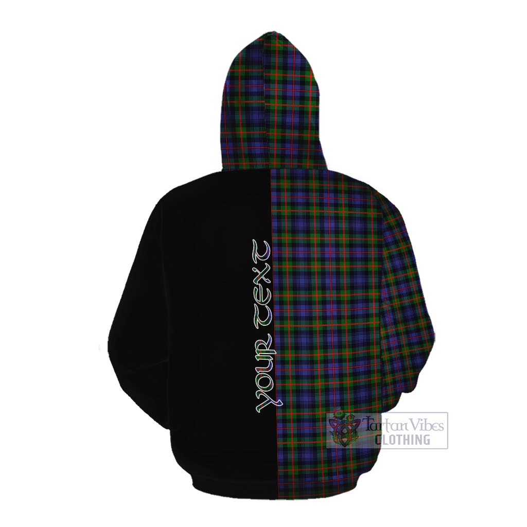 Tartan Vibes Clothing Fleming Tartan Cotton Hoodie with Family Crest and Half Of Me Style