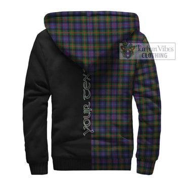 Fleming Tartan Sherpa Hoodie with Family Crest and Half Of Me Style - Tartan Vibes Clothing