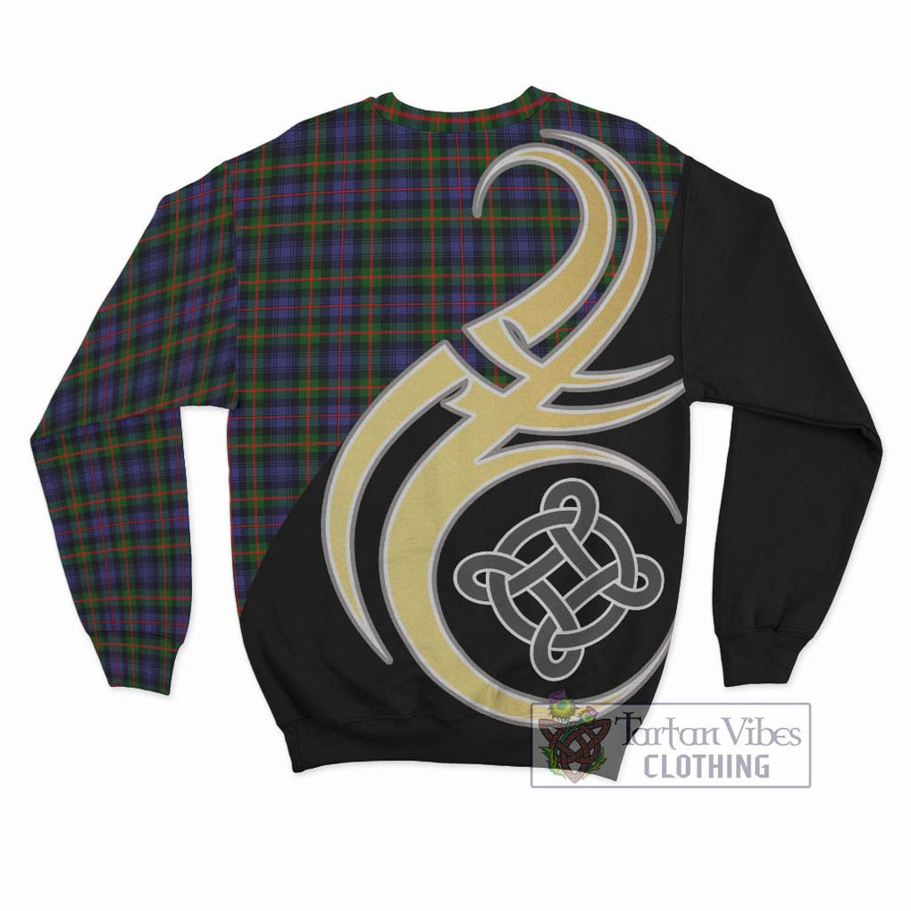 Fleming Tartan Sweatshirt with Family Crest and Celtic Symbol Style - Tartan Vibes Clothing