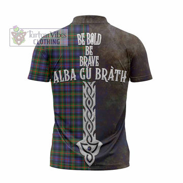 Fleming Tartan Family Crest Zipper Polo Shirt Alba Gu Brath Be Brave Lion Ancient Style - Tartan Vibes Clothing