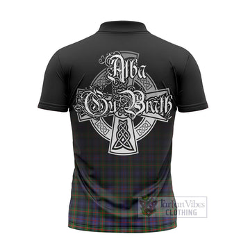Fleming Tartan Zipper Polo Shirt Featuring Alba Gu Brath Family Crest Celtic Inspired - Tartan Vibes Clothing