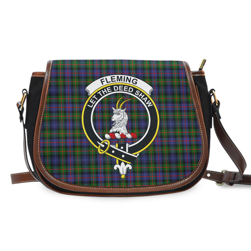 Fleming Tartan Saddle Bag with Family Crest - Tartan Vibes Clothing