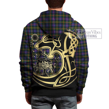 Fleming Tartan Hoodie with Family Crest Celtic Wolf Style