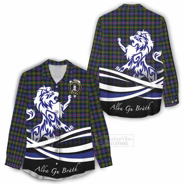 Fleming Tartan Women's Casual Shirt with Alba Gu Brath Regal Lion Emblem