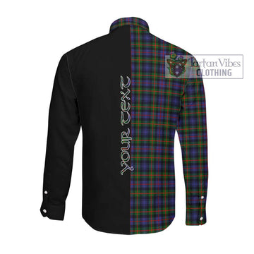 Fleming Tartan Long Sleeve Button Shirt with Family Crest and Half Of Me Style