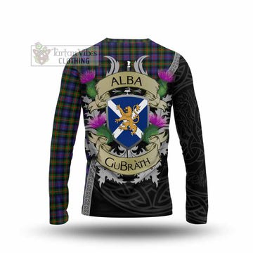 Fleming Tartan Family Crest Long Sleeve T-Shirt Lion Rampant Royal Thistle Shield Celtic Inspired - Tartan Vibes Clothing