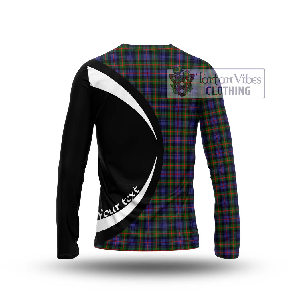 Fleming Tartan Long Sleeve T-Shirt with Family Crest Circle Style - Tartan Vibes Clothing