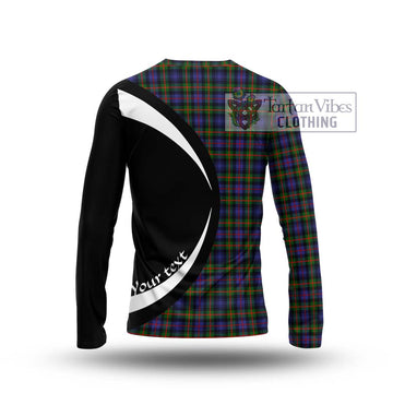 Fleming Tartan Long Sleeve T-Shirt with Family Crest Circle Style