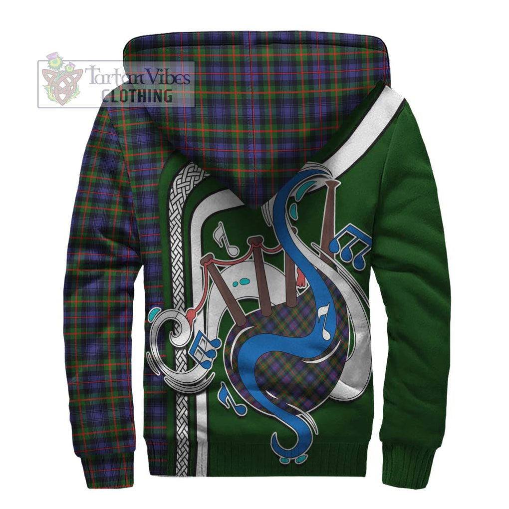 Fleming Tartan Sherpa Hoodie with Epic Bagpipe Style - Tartanvibesclothing Shop