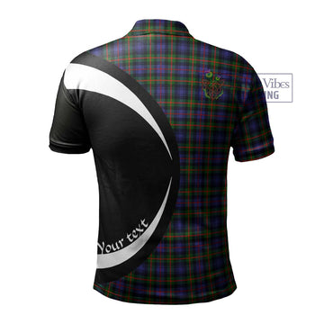 Fleming Tartan Men's Polo Shirt with Family Crest Circle Style