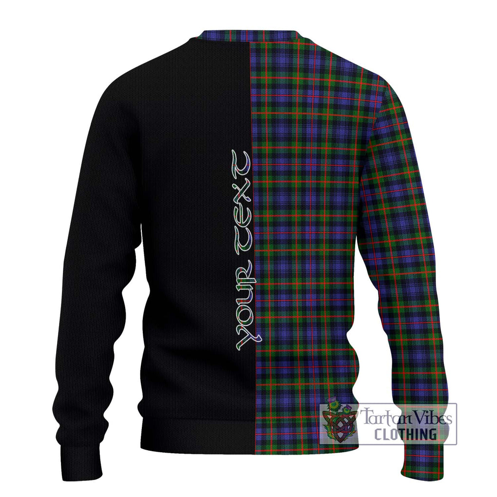 Fleming Tartan Knitted Sweater with Family Crest and Half Of Me Style - Tartanvibesclothing Shop