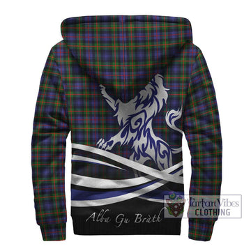 Fleming Tartan Sherpa Hoodie with Alba Gu Brath Regal Lion Emblem