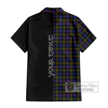 Fleming Tartan Short Sleeve Button Shirt with Family Crest and Half Of Me Style