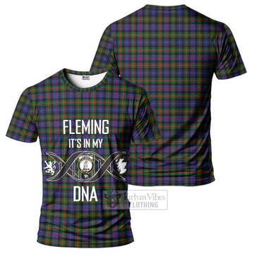 Fleming Tartan T-Shirt with Family Crest DNA In Me Style