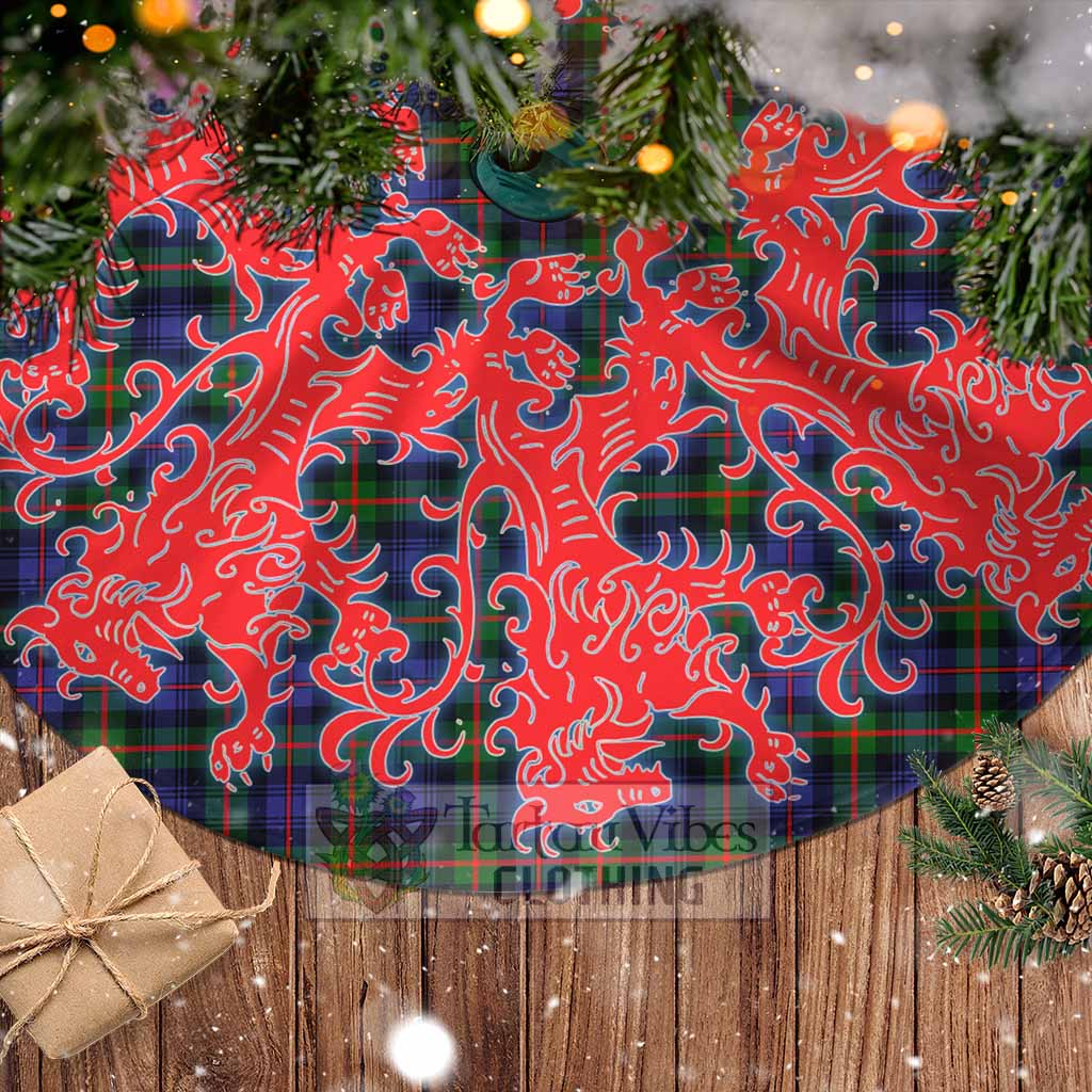 Tartan Vibes Clothing Fleming Tartan Christmas Tree Skirt Lion Rampant Style