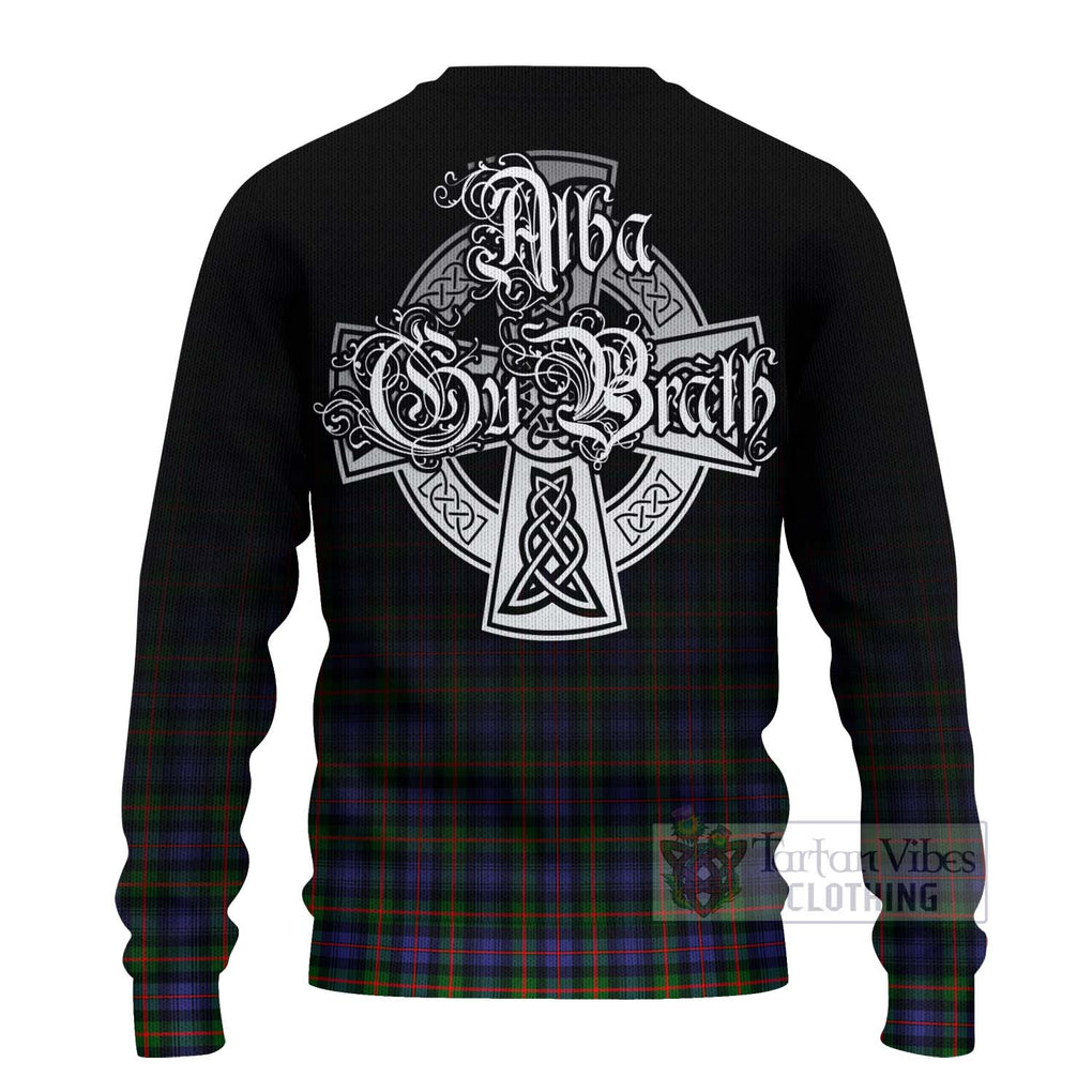 Tartan Vibes Clothing Fleming Tartan Knitted Sweater Featuring Alba Gu Brath Family Crest Celtic Inspired