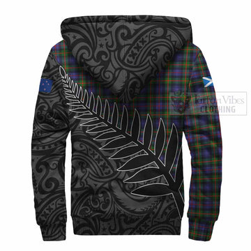 Fleming Crest Tartan Sherpa Hoodie with New Zealand Silver Fern Half Style