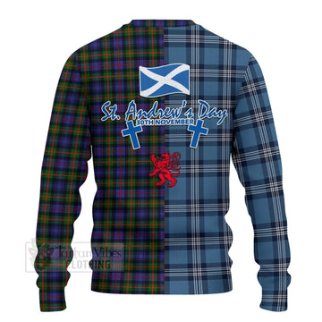 Fleming Tartan Knitted Sweater Happy St. Andrew's Day Half Tartan Style