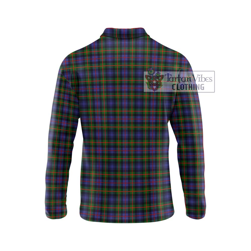 Fleming Tartan Long Sleeve Polo Shirt with Family Crest DNA In Me Style - Tartanvibesclothing Shop