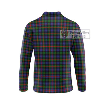 Fleming Tartan Long Sleeve Polo Shirt with Family Crest DNA In Me Style