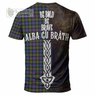 Fleming Tartan Family Crest T-Shirt Alba Gu Brath Be Brave Lion Ancient Style - Tartan Vibes Clothing