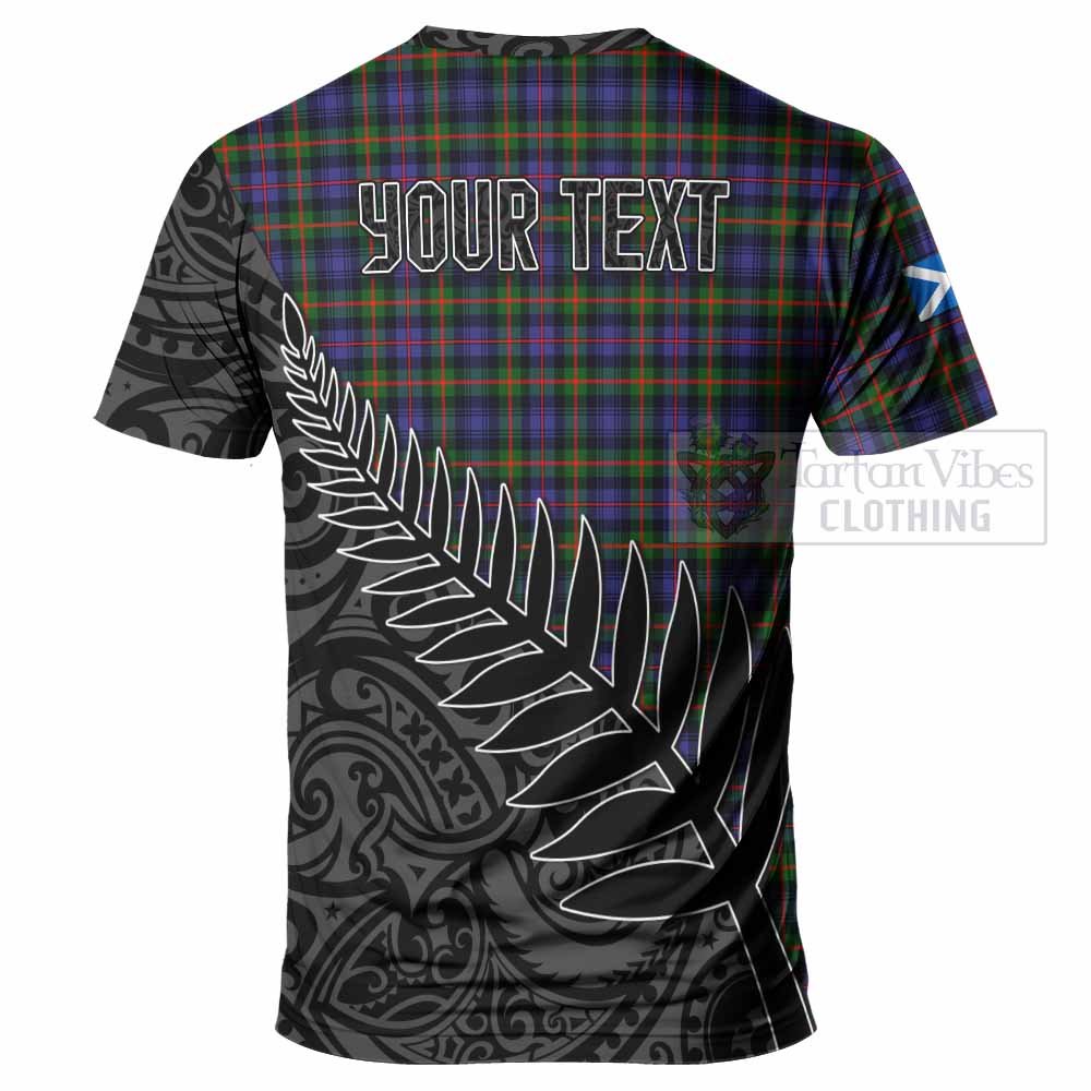 Tartan Vibes Clothing Fleming Crest Tartan T-Shirt with New Zealand Silver Fern Half Style