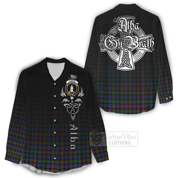 Fleming Tartan Women's Casual Shirt Featuring Alba Gu Brath Family Crest Celtic Inspired