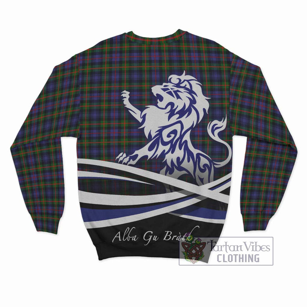 Fleming Tartan Sweatshirt with Alba Gu Brath Regal Lion Emblem - Tartanvibesclothing Shop