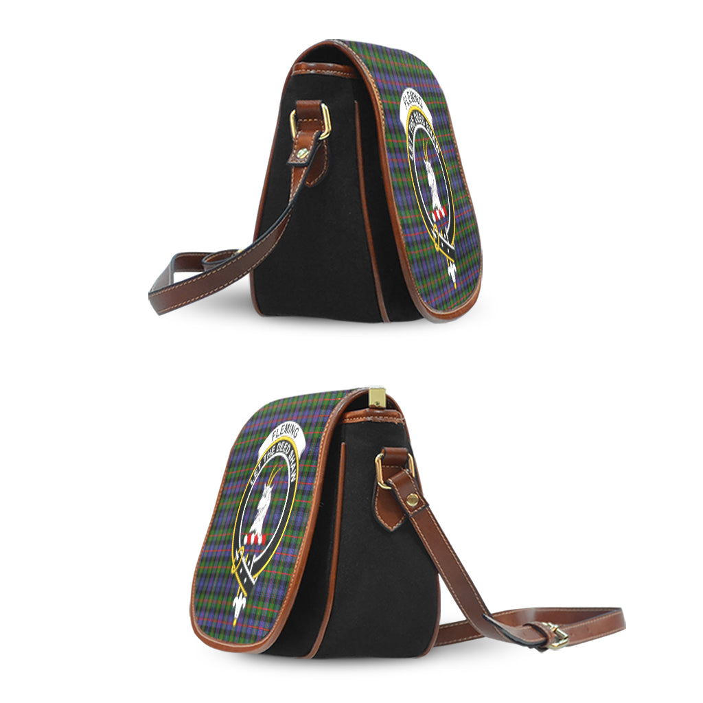 Fleming Tartan Saddle Bag with Family Crest - Tartan Vibes Clothing