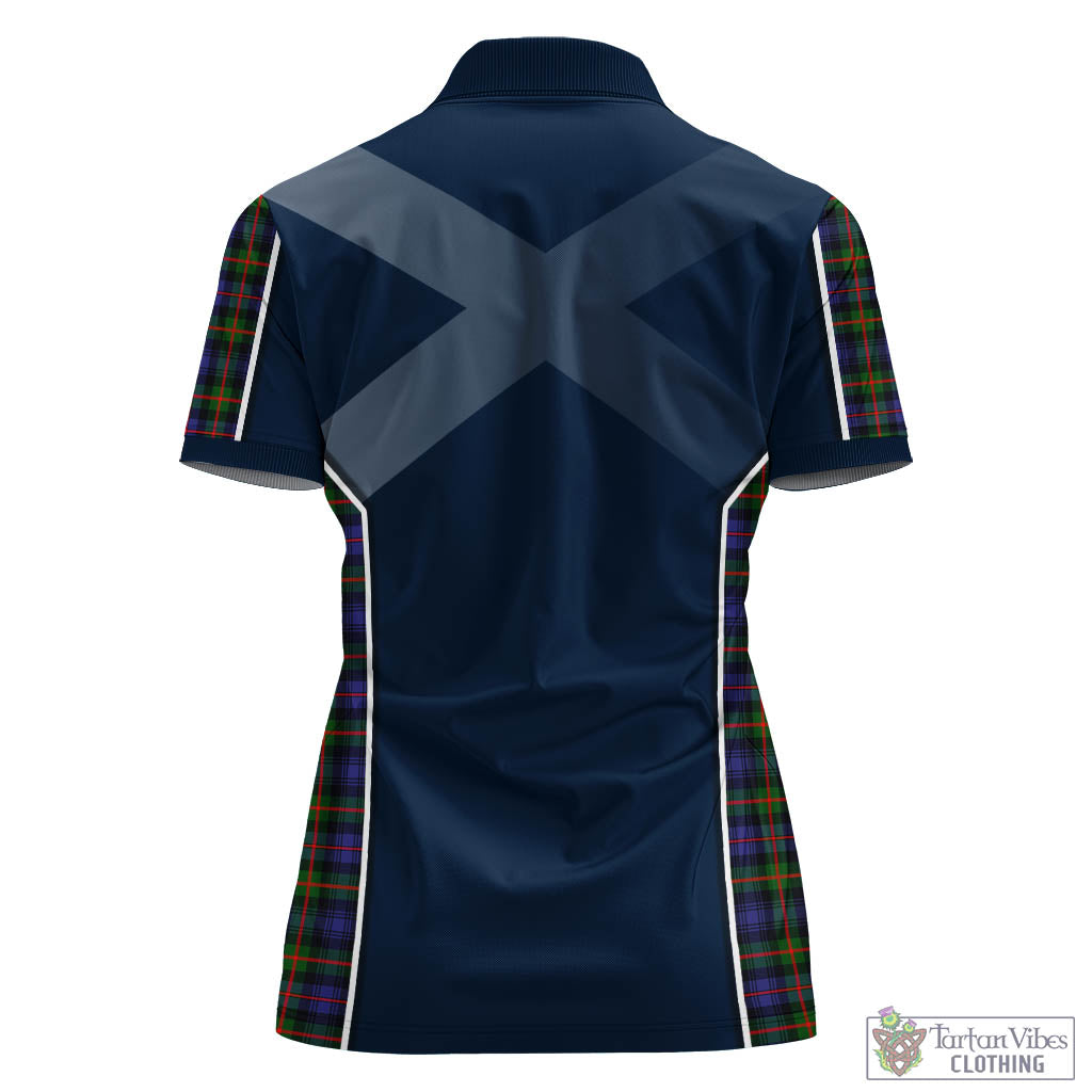 Tartan Vibes Clothing Fleming Tartan Women's Polo Shirt with Family Crest and Lion Rampant Vibes Sport Style