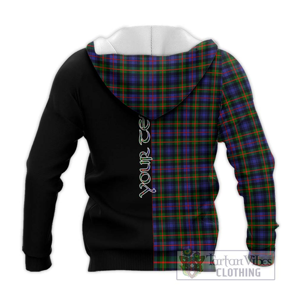 Fleming Tartan Knitted Hoodie with Family Crest and Half Of Me Style - Tartanvibesclothing Shop