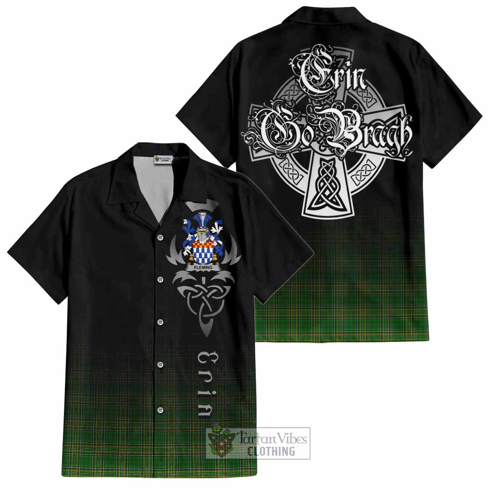 Fleming Irish Clan Hawaiian Shirt with Coat of Arms Erin Go Bragh Celtic Inspired - Tartan Vibes Clothing