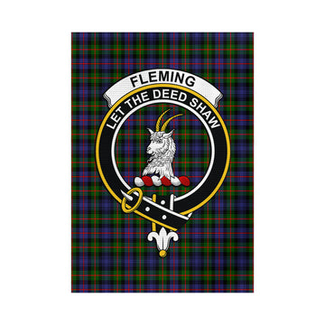 Fleming Tartan Garden Flag with Family Crest - Tartan Vibes Clothing