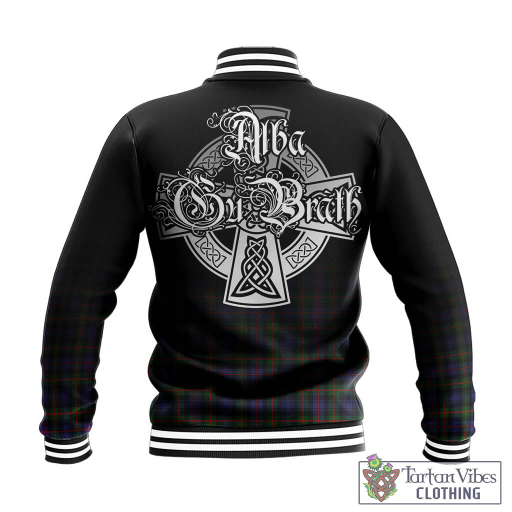 Tartan Vibes Clothing Fleming Tartan Baseball Jacket Featuring Alba Gu Brath Family Crest Celtic Inspired