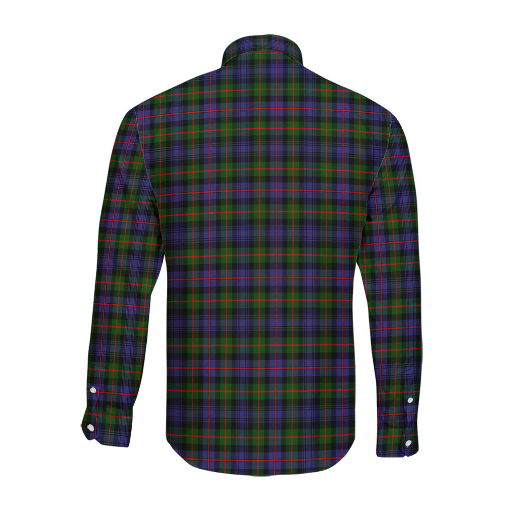 Fleming Tartan Long Sleeve Button Up Shirt with Family Crest - Tartan Vibes Clothing