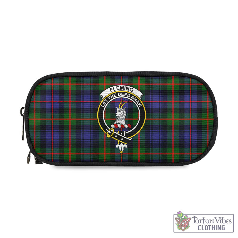 Tartan Vibes Clothing Fleming Tartan Pen and Pencil Case with Family Crest