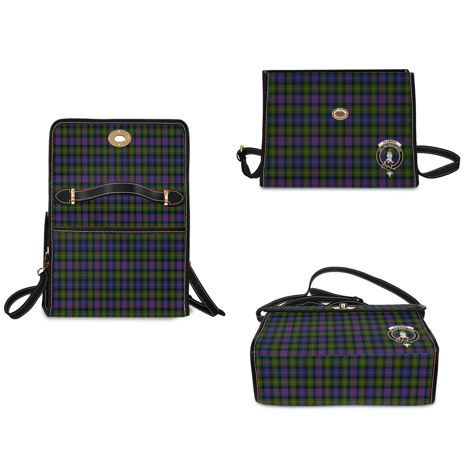 fleming-tartan-leather-strap-waterproof-canvas-bag-with-family-crest