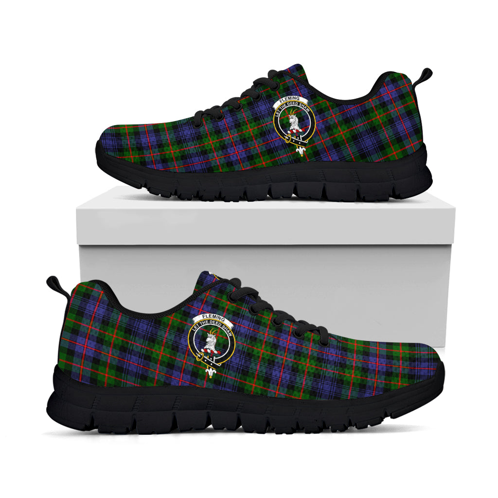 Fleming Tartan Sneakers with Family Crest - Tartan Vibes Clothing