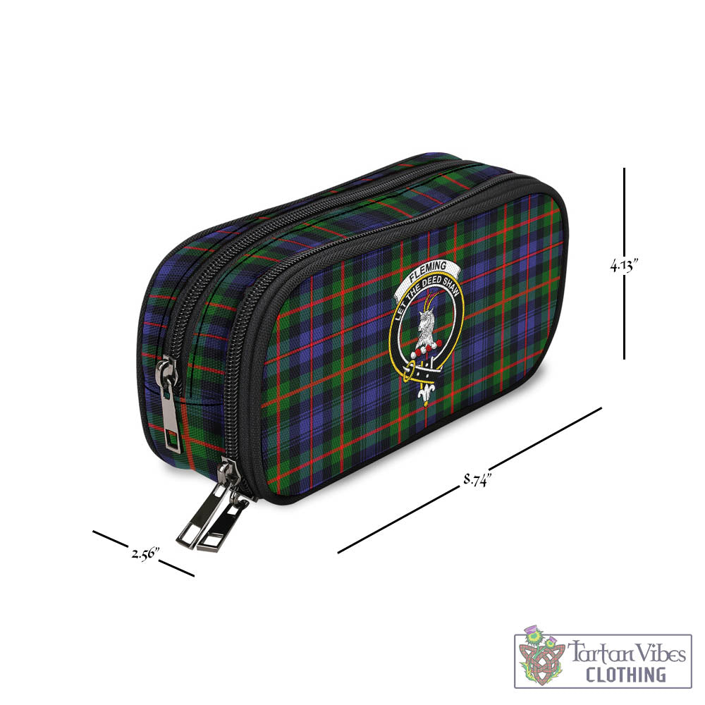 Tartan Vibes Clothing Fleming Tartan Pen and Pencil Case with Family Crest