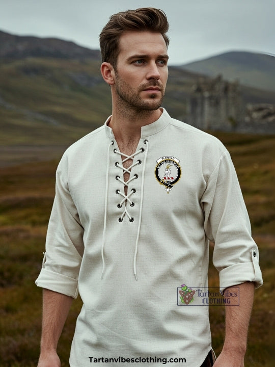 Fleming Clan Crest Ghillie Kilt Shirt